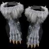 "Grey Werewolf Feet Shoe Covers" Halloween Costume Accessory