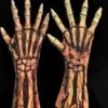 "Rotted Bloody Zombie Skeleton Hands" Deluxe Halloween Costume Gloves