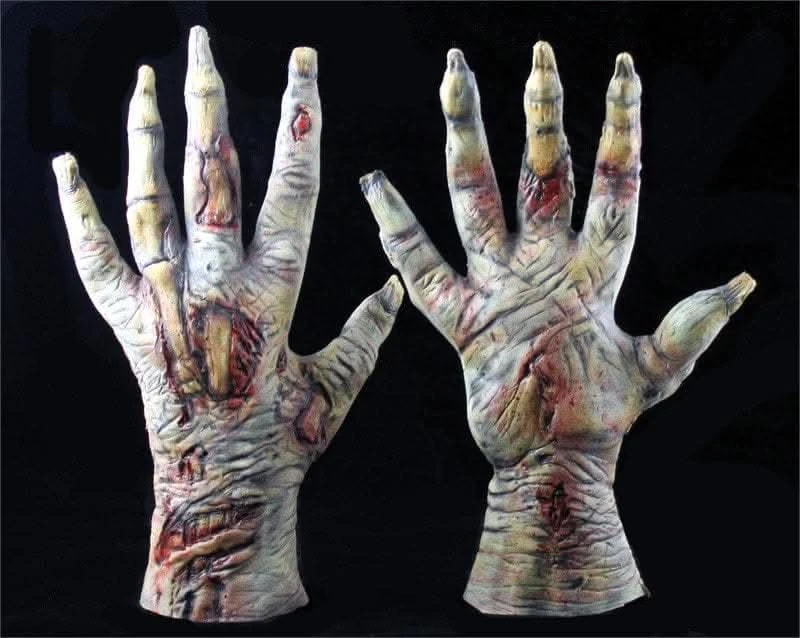 "Zombie Skeleton Hands" Halloween Costume Gloves 3 "Zombie Skeleton Hands" Halloween Costume Gloves - Image 3